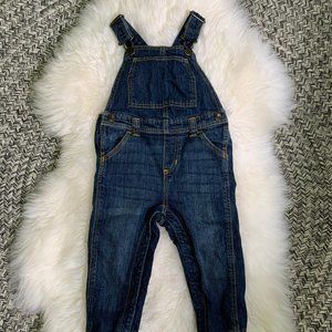 Old Navy Unisex Dark-Wash Jean Overalls for Baby